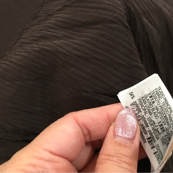 ZARA HIGH-WAIST COMBINED PLEATED KNIT SKIRT Brown 4192/016 New women L - Picture 6 of 8